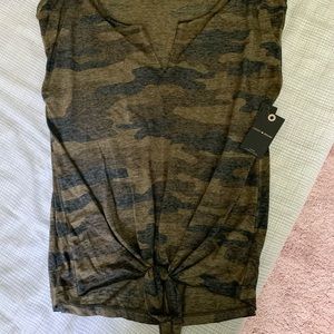 NWT Lucky brand tie waist camo shirt size large